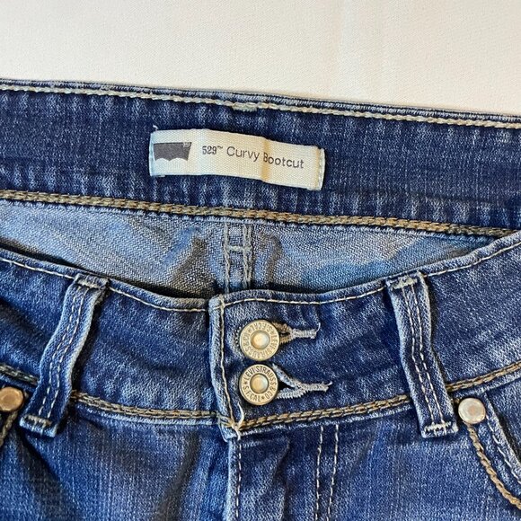 Levi's‎ 529 Curvy Bootcut Jeans Womens 10M Blue Denim Medium Wash Pockets Casual - Picture 3 of 5